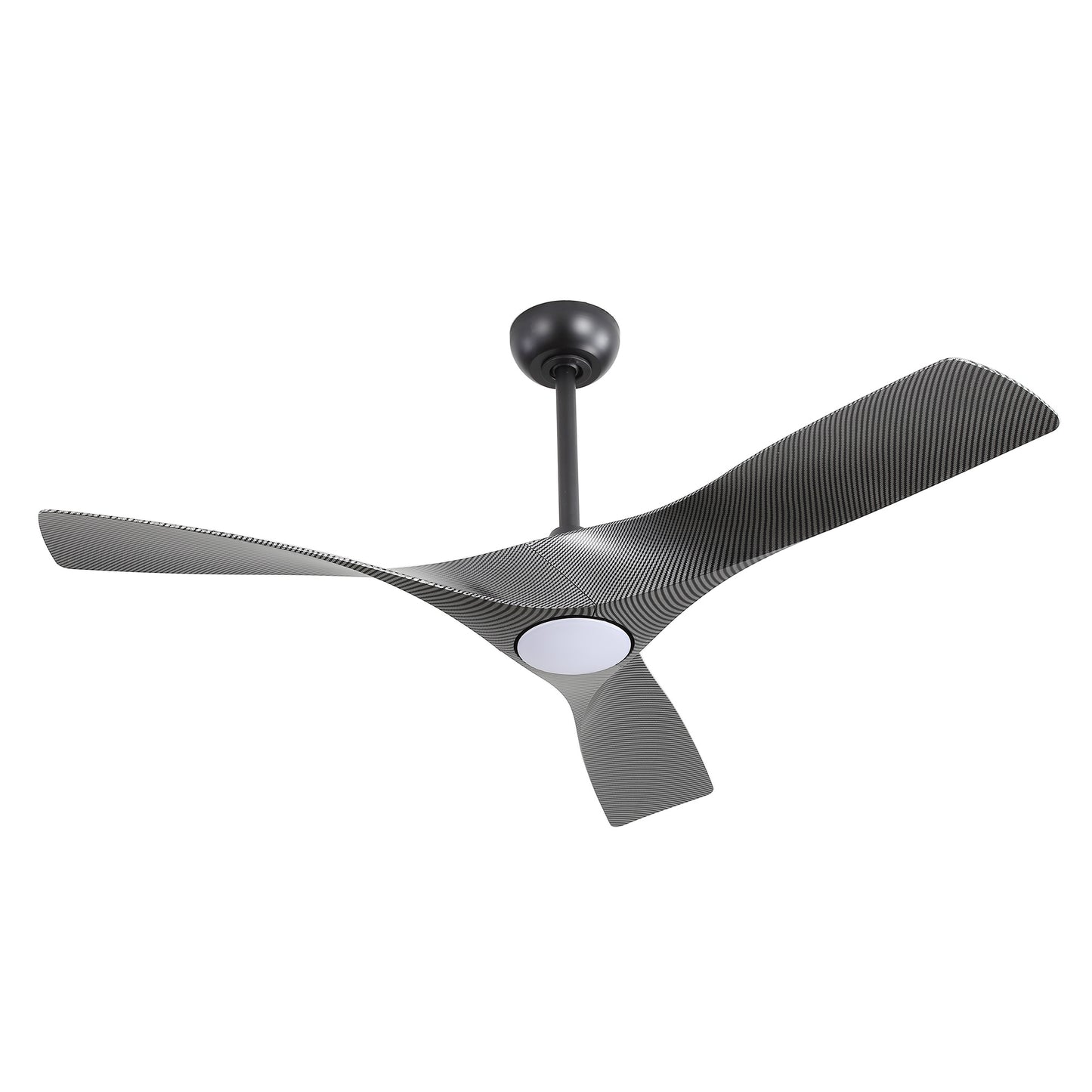 52" Ceiling Fan with LED Light and Remote – Modern Black Fan with DC Motor