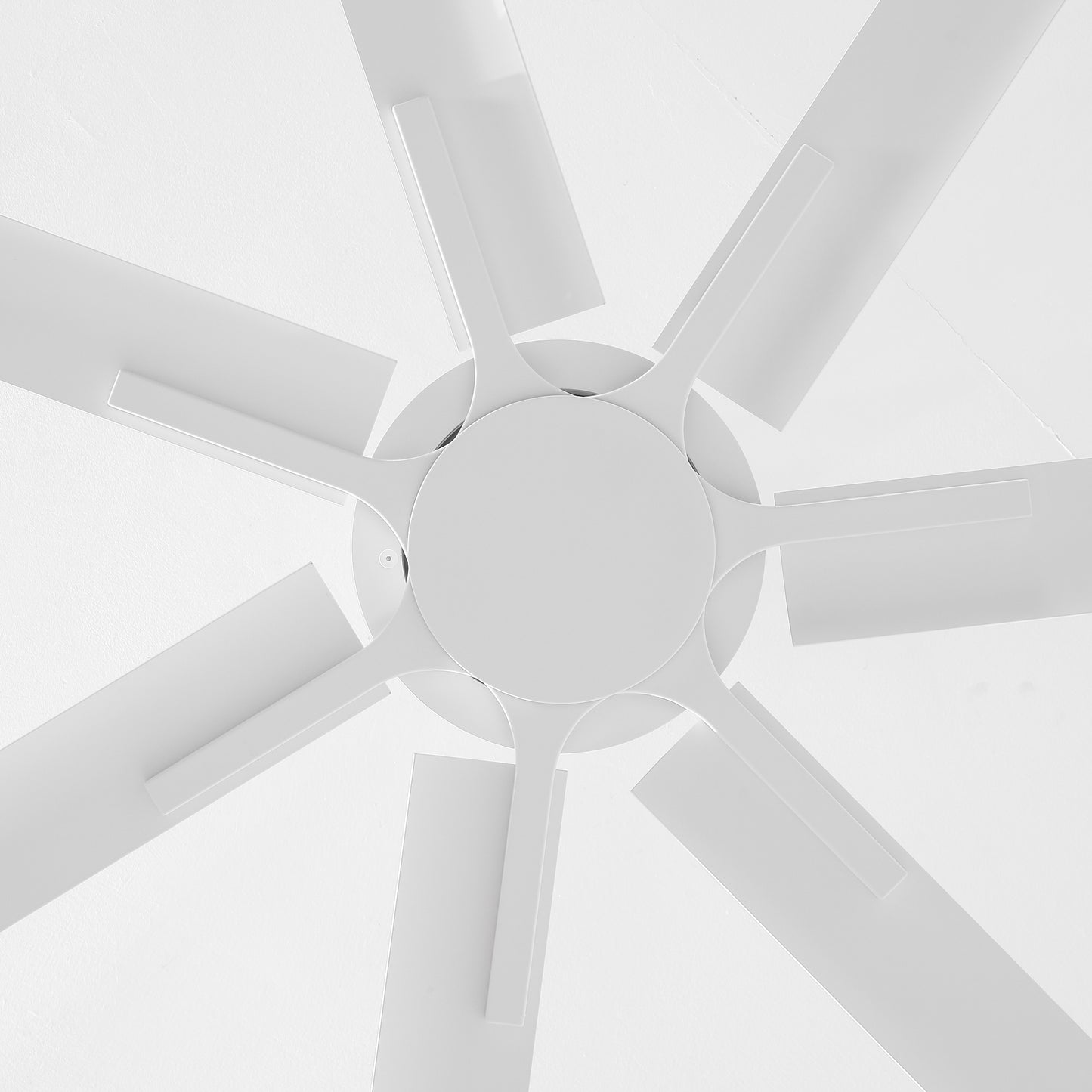 Ceiling Fan Modern 84" Industrial 7-Blade White Metal