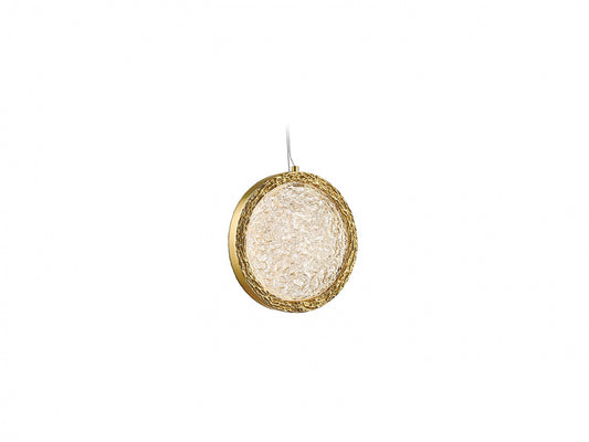 Bottega 1-Light Polished Brass 6" Round Ring Pendant Light
