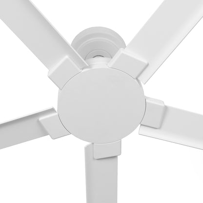 Ceiling Fan 84" Industrial 5-Blade White IPX4 Outdoor Use