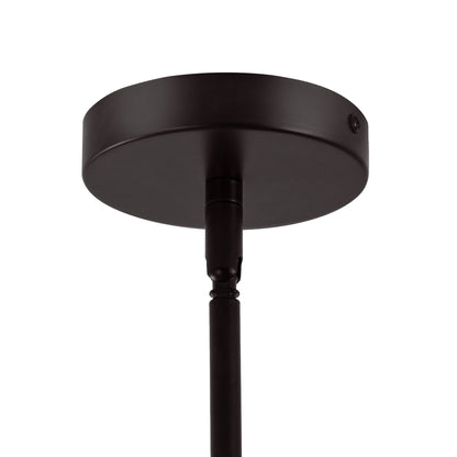 Modern Chandelier 24" 5-Light Bronze Tiered Drum Linen Shade