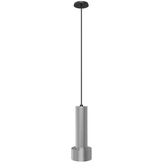 Cicada 1-Light Knurled Light Grey Pendant Light