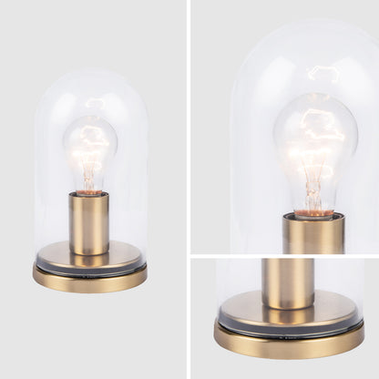 Atlas Modern Gold 1-light Metal & Glass Table Lamp