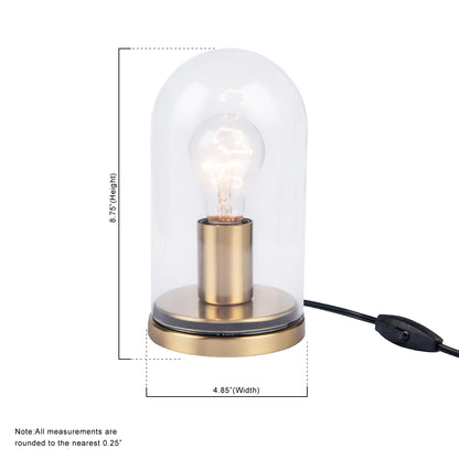 Atlas Modern Gold 1-light Metal & Glass Table Lamp