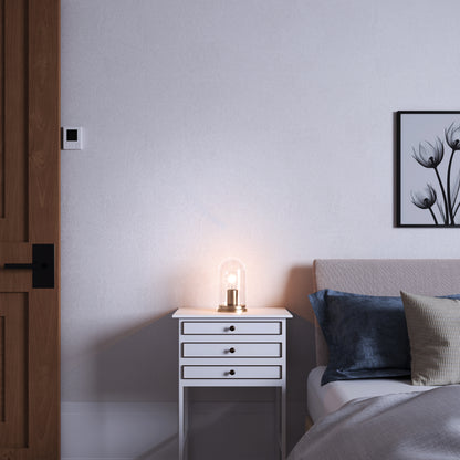 Atlas Modern Gold 1-light Metal & Glass Table Lamp