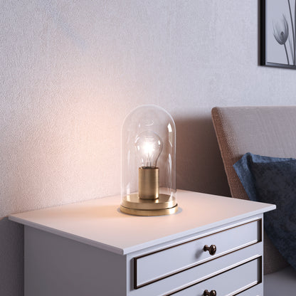 Atlas Modern Gold 1-light Metal & Glass Table Lamp