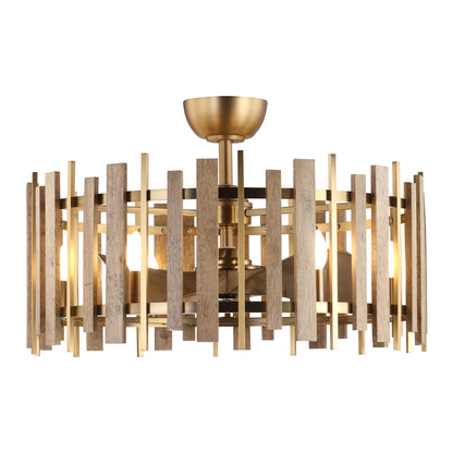 31" Perimost Downrod Mount Gold LED Ceiling Fan