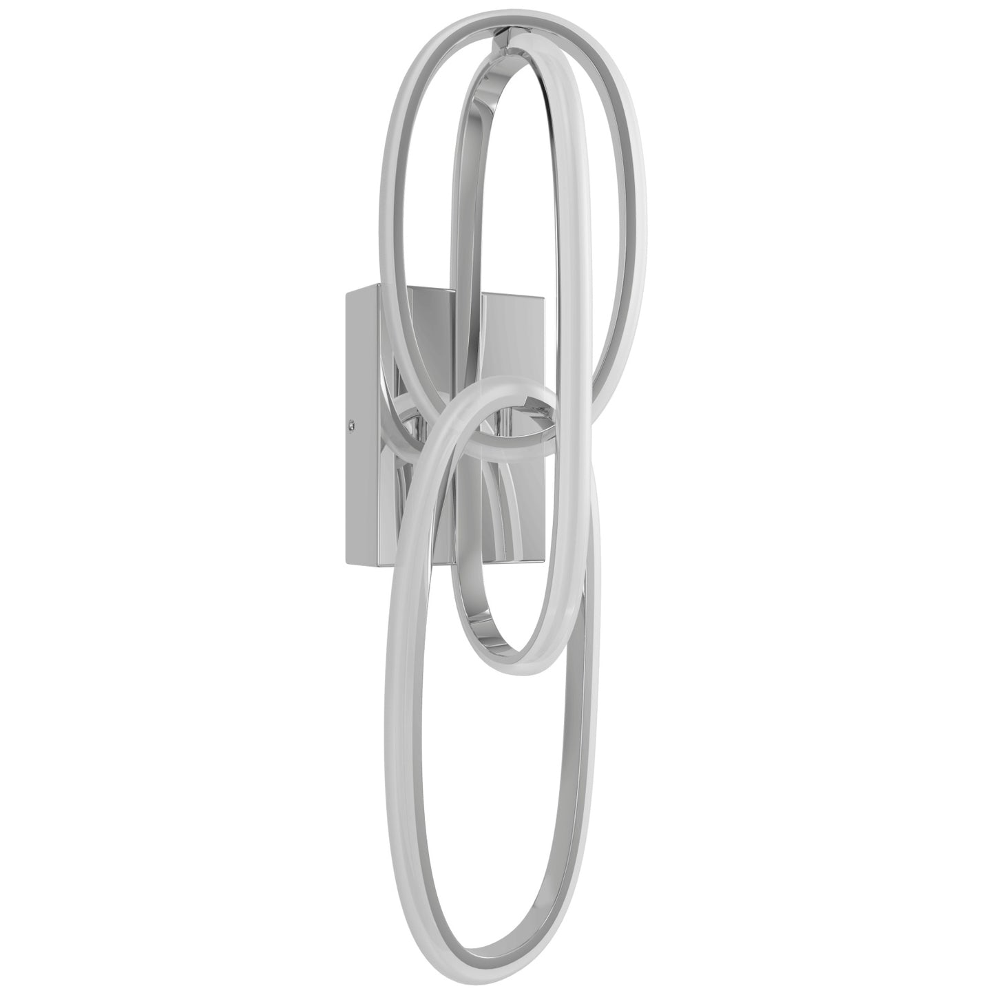 Circa Modern Chrome Looping 2 Ring LED Wall Sconce