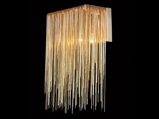 Fountain Ave Gold Statement Chain Wall Sconce