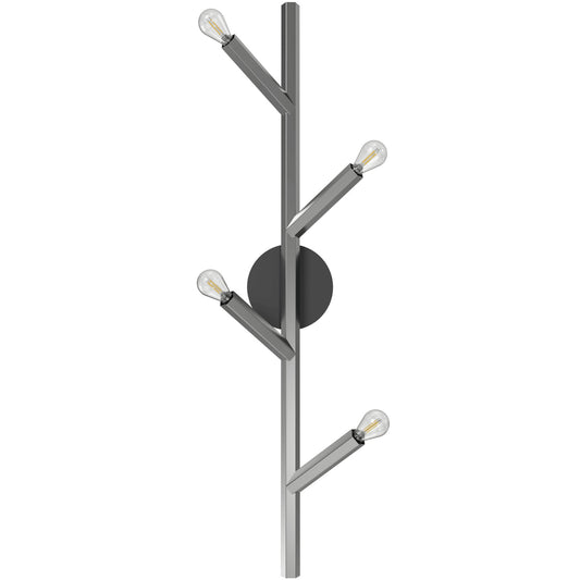 The Oaks Polished Nickel 4-Light Modern Branch Wall Sconce