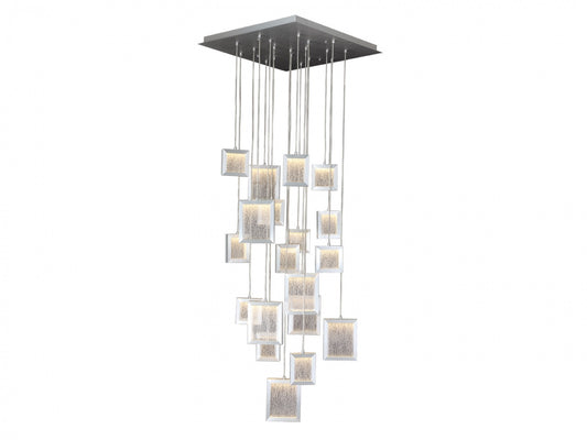 Brentwood 19-Light Brushed Aluminum Pendant Light