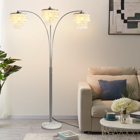 Brio 90" 3-Light Modern Arc Floor Lamp