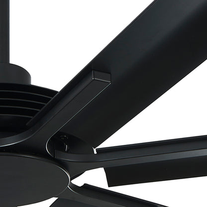 Ceiling Fan Modern 100" Industrial 7-Blade Black Metal