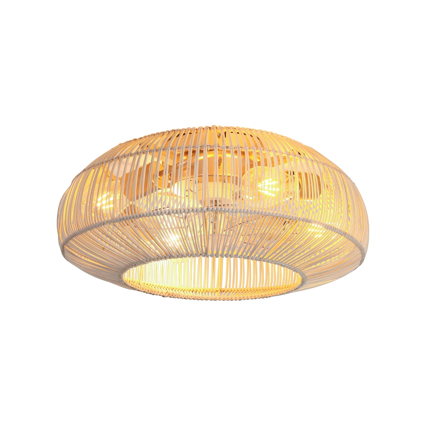 20" 4-Light Farmhouse Flush Mount Ceiling Fan with Light