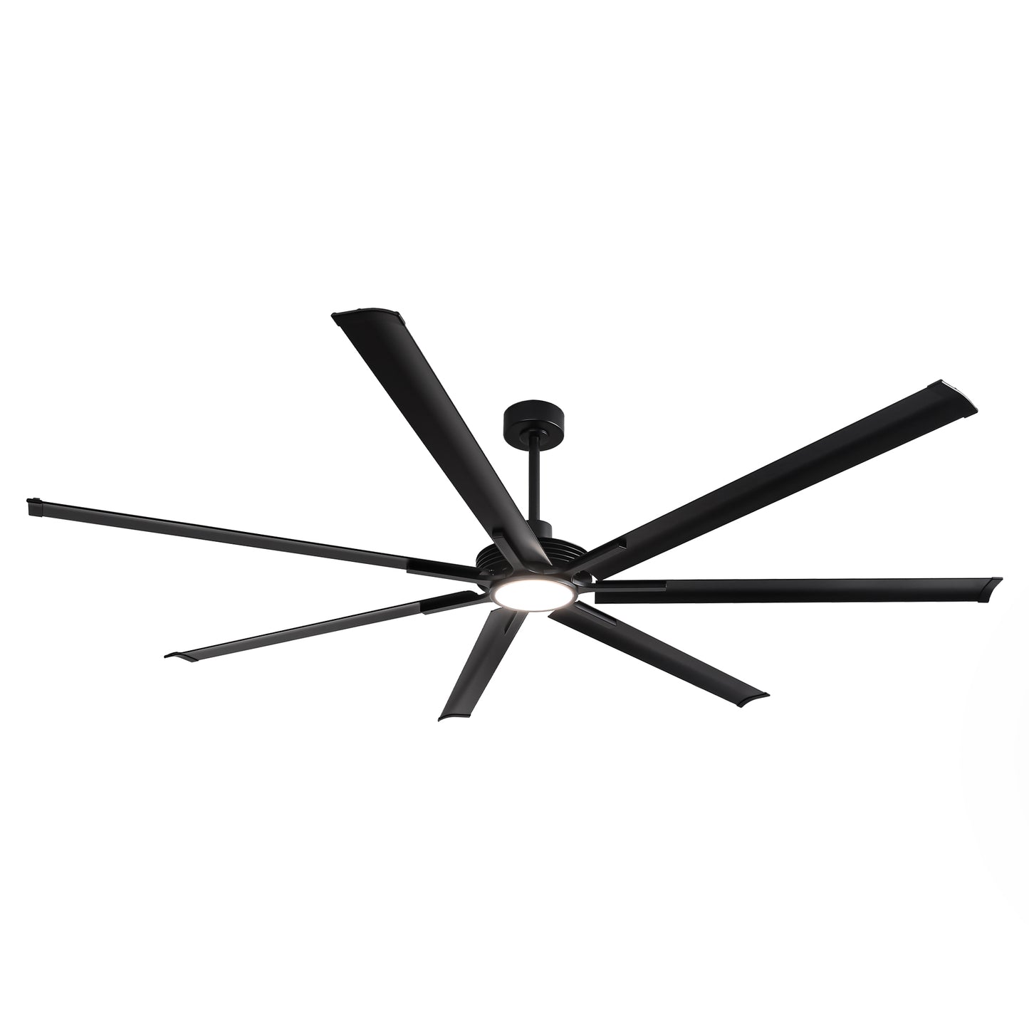Ceiling Fan Industrial 84" Modern Black 7-Blade LED Light
