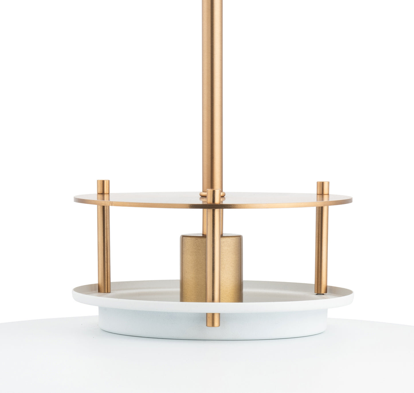 Beacon Modern Gold & White 1-Light Pendant Light