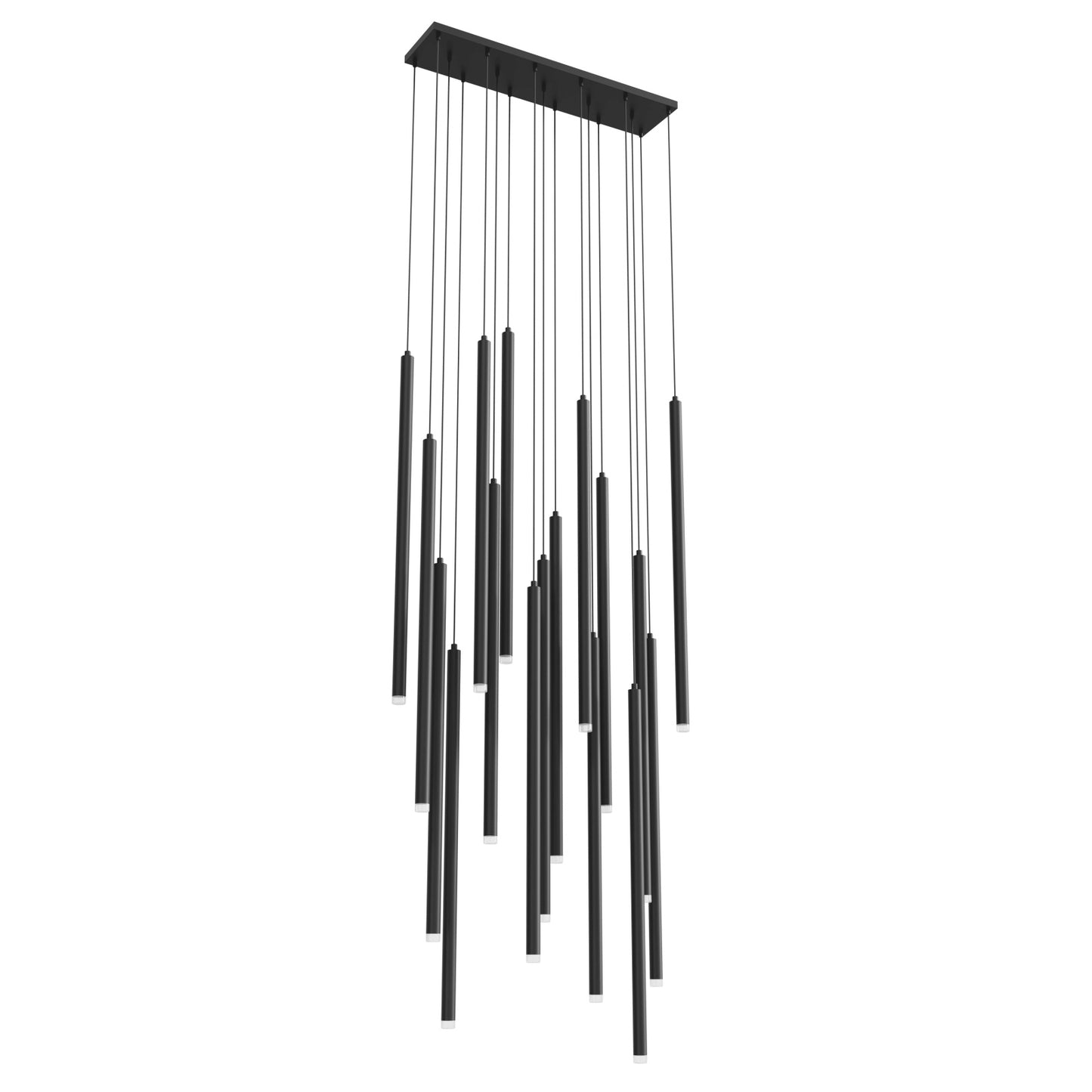 Filmore Ave 17-Light Modern Matte Black Linear Pendant Light