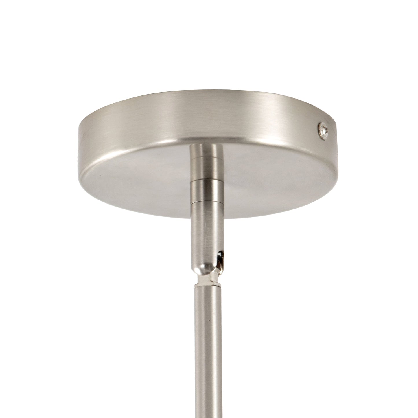 Modern Chandelier 24" 5-Light Nickel Tiered Drum Linen Shade