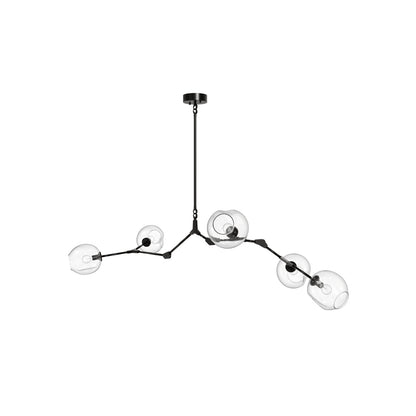 Fairfax Ave 5-Light Dark Bronze Hand-Blown Glass Chandelier