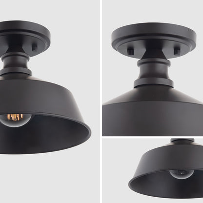 Bola 1-Light Dark Bronze Semi Flushmount Ceiling Light