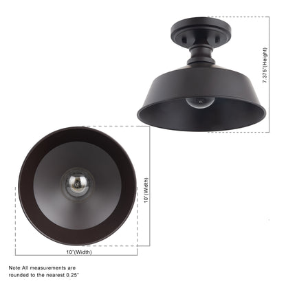 Bola 1-Light Dark Bronze Semi Flushmount Ceiling Light