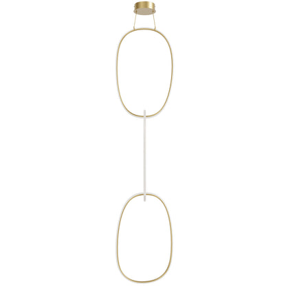 Circa Modern Gold 3 Ring LED Pendant Light