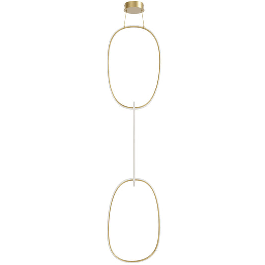 Circa Modern Gold 3 Ring LED Pendant Light