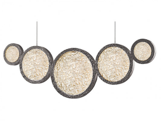 Bottega 5-Light Polished Nickel Round Ring Chandelier