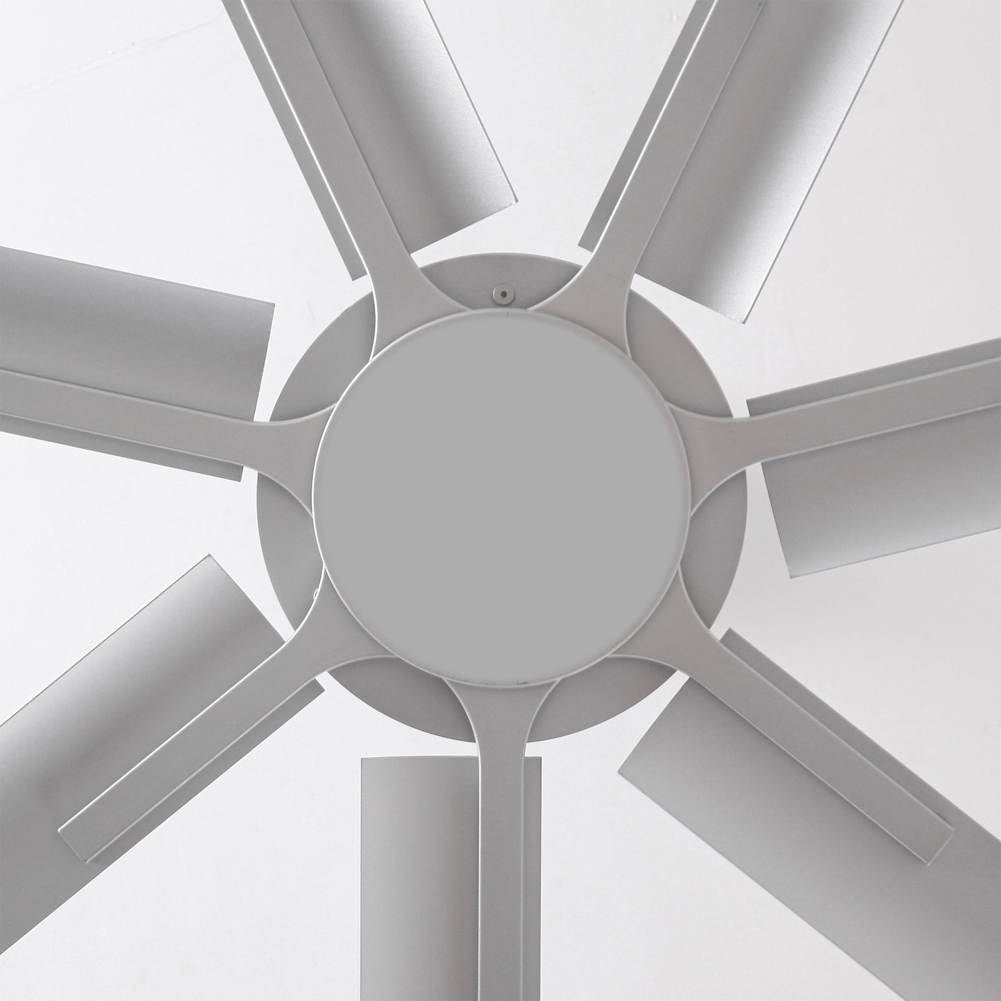 Ceiling Fan Modern 84" Industrial 7-Blade Silver Metal