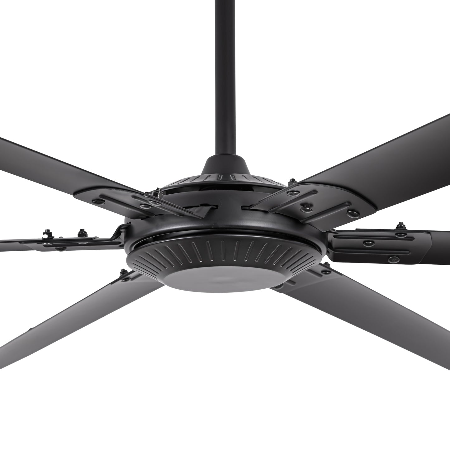 Ceiling Fan Modern 120" Industrial 6-Blade Black Metal