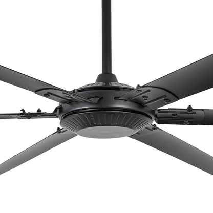 Ceiling Fan Modern 120" Industrial 6-Blade Black Metal