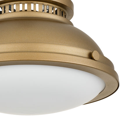 Halo 1-Light 11" Polished Brass Flush Mount Ceiling Light