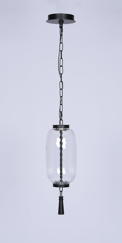 Modern Black LED Pendant Light – Handcrafted Minimalist Hanging Light, Dimmable