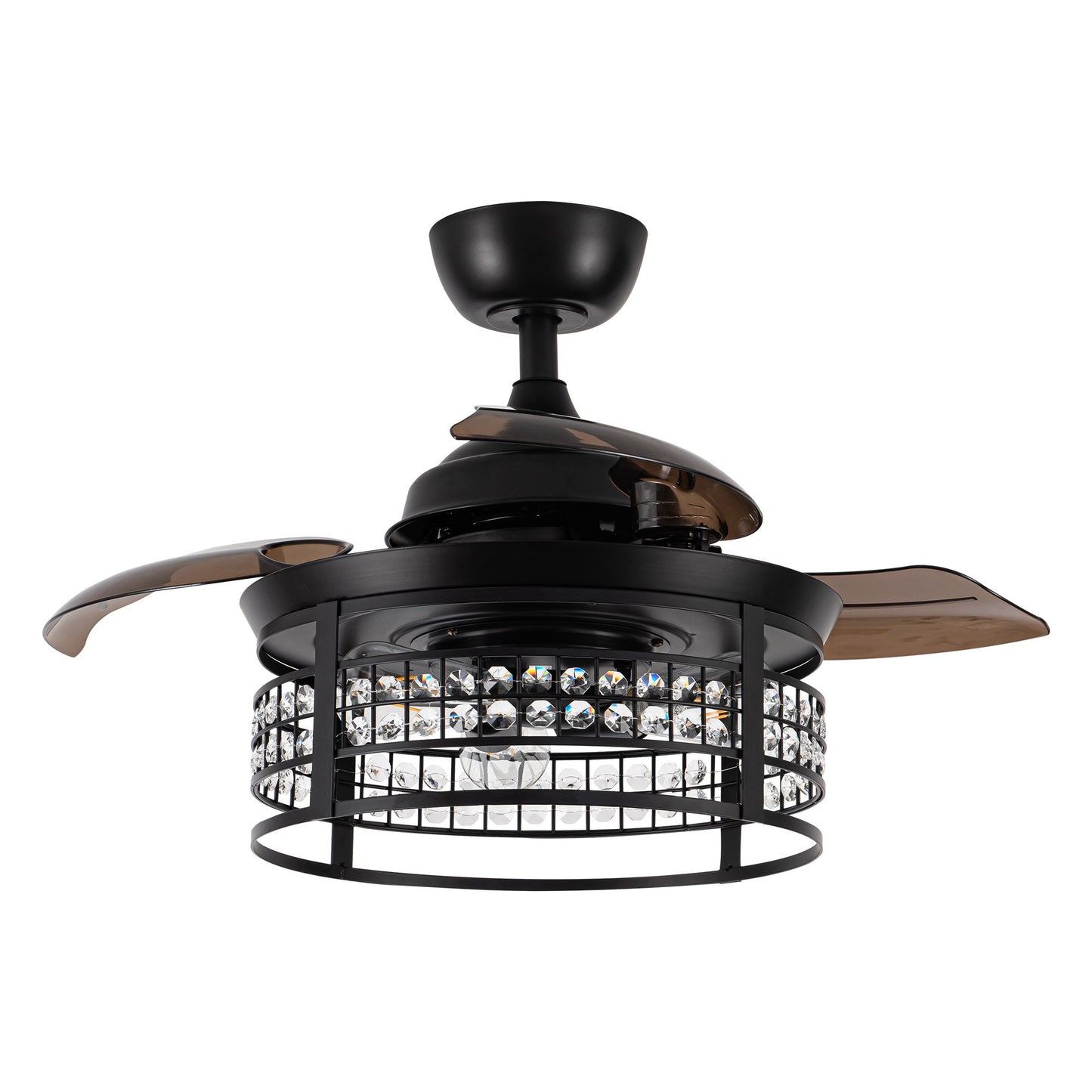 36" 3-Blade 3-Light Modern Fandelier Ceiling Fan with Light