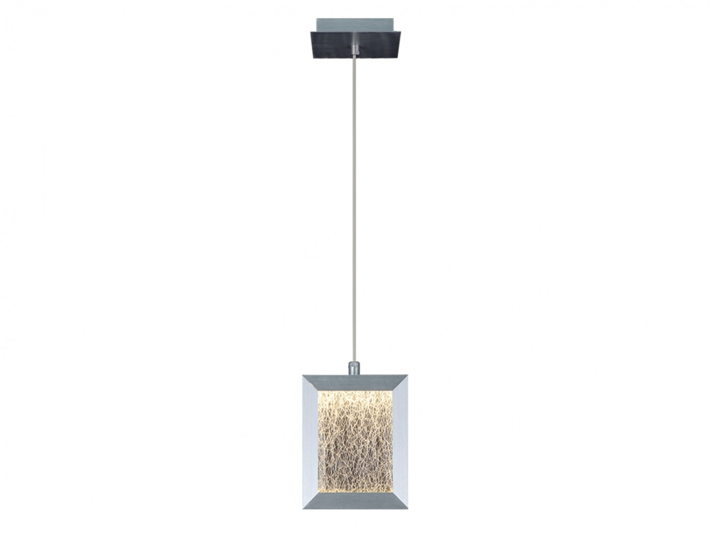 Brentwood 1-Light 5"x 8" Brushed Aluminum Pendant Light