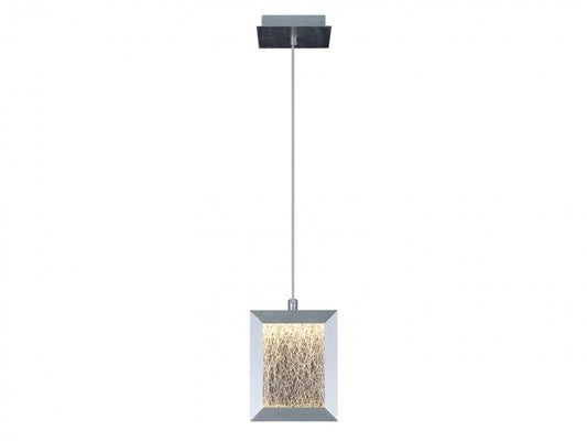 Brentwood 1-Light 5"x 8" Brushed Aluminum Pendant Light