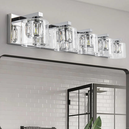 Kolt Chrome Traditional 5-Light Bathroom Vanity Light