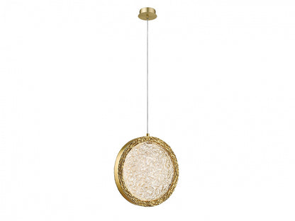 Bottega 1-Light Polished Brass 6" Round Ring Pendant Light