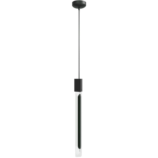 Alpine 1-Light Light Black Jade Glass Pendant Light