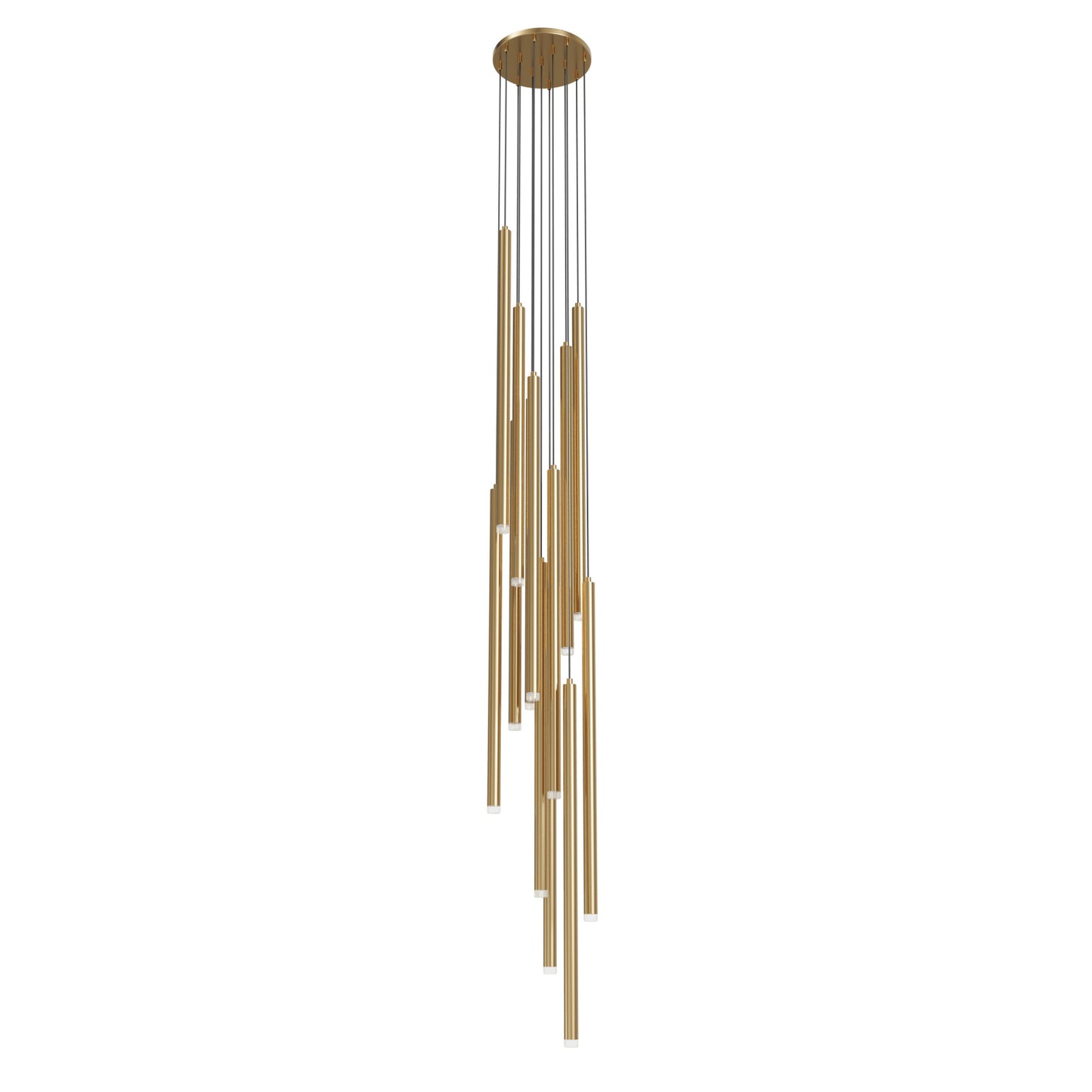 Filmore Ave 13-Light Modern Aged Brass Pendant Light