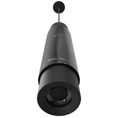 Cicada 1-Light Black Marble Pendant Light