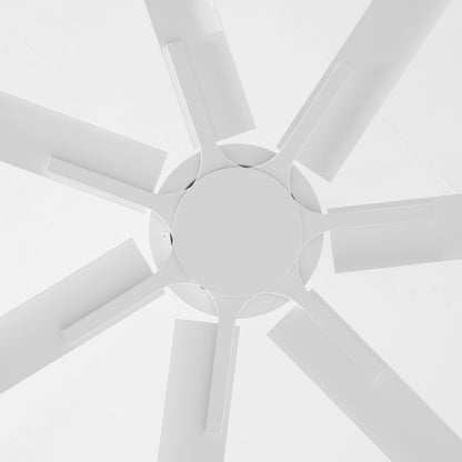 Ceiling Fan Modern 100" Industrial 7-Blade White Metal