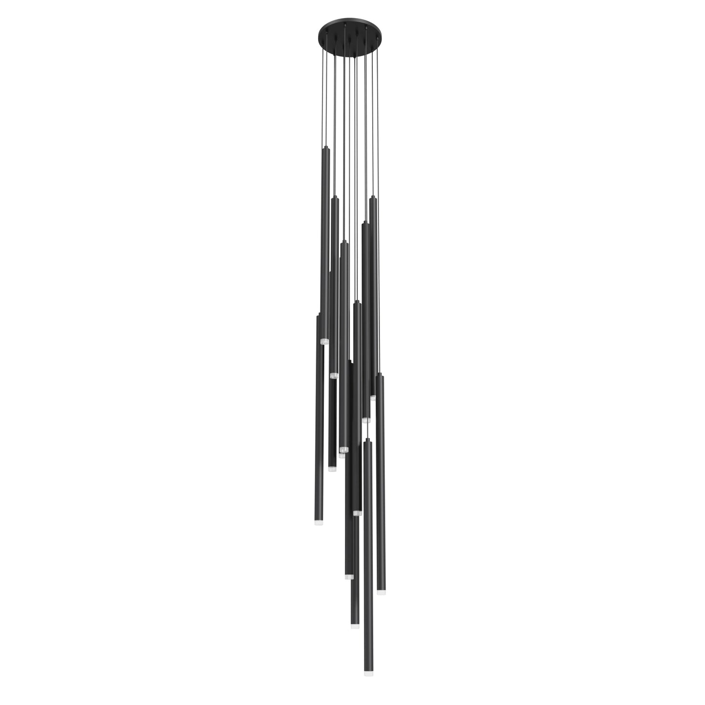 Filmore Ave 13-Light Modern Matte Black Pendant Light