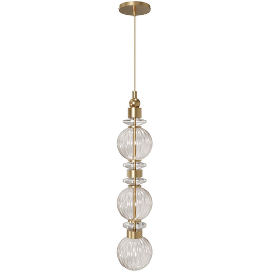 Avra 26" Traditional Aged Brass LED Pendant Light