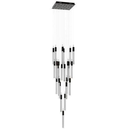 Boa 25-Light LED Dark Bronze Studded Glass Pendant Light