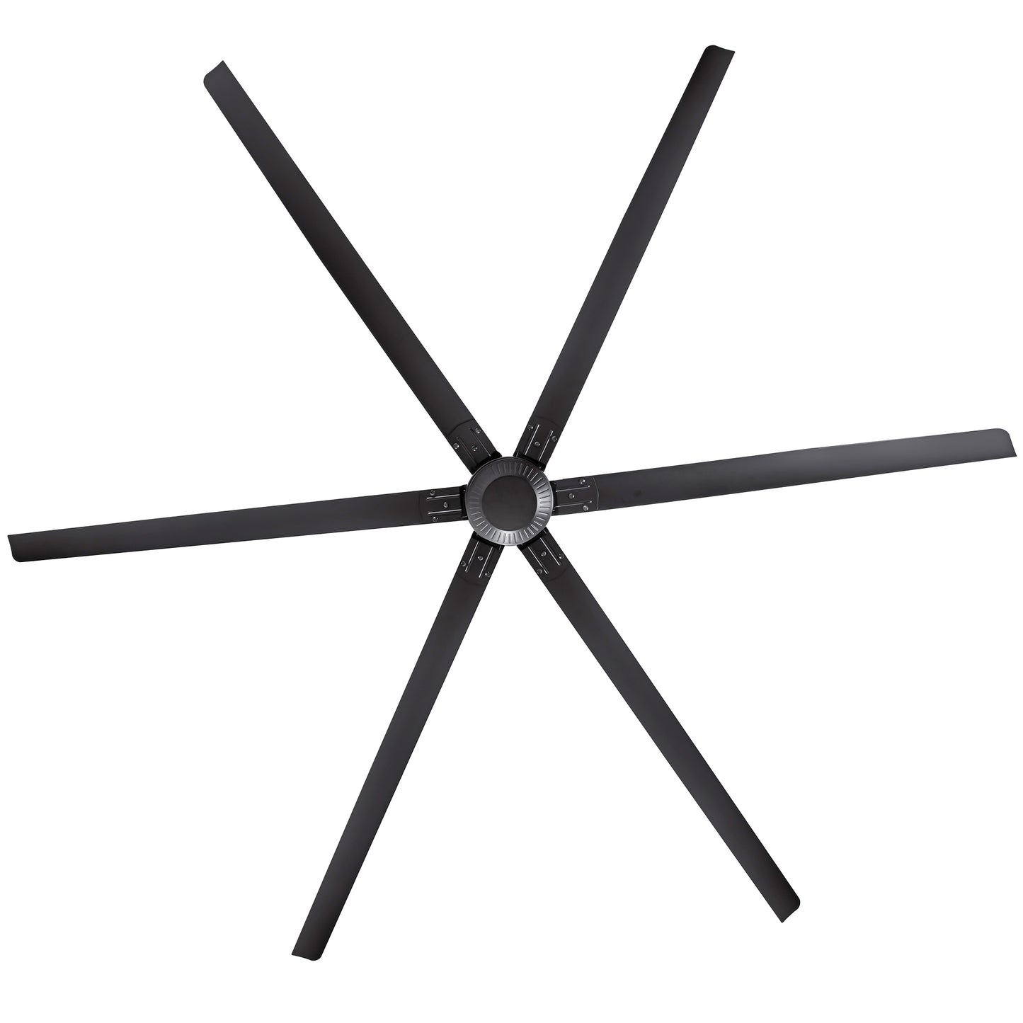 Ceiling Fan Modern 120" Industrial 6-Blade Black Metal