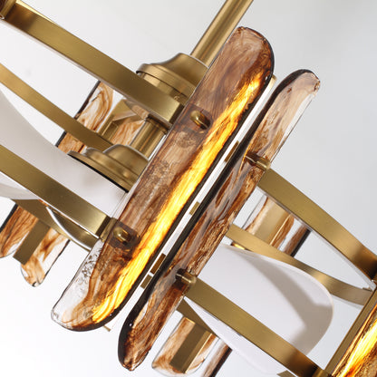 32" Perimost Modern Gold Glass LED Ceiling Fan