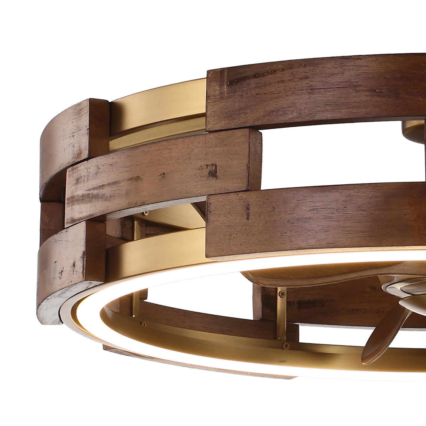 28" Perimost 6-Speed Gold LED Ceiling Fan