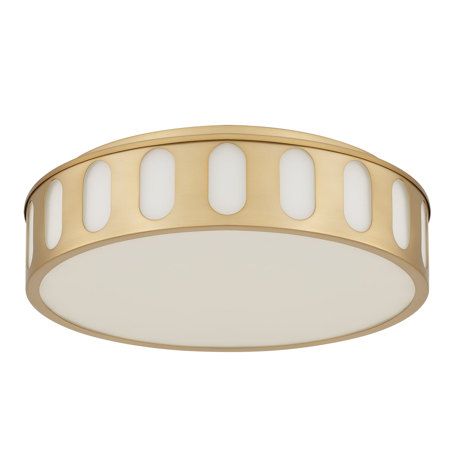 Bantom 15" Antique Brass LED Flush Mount Ceiling Light