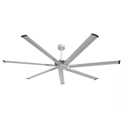 Ceiling Fan Modern 100" Industrial 7-Blade Silver Metal